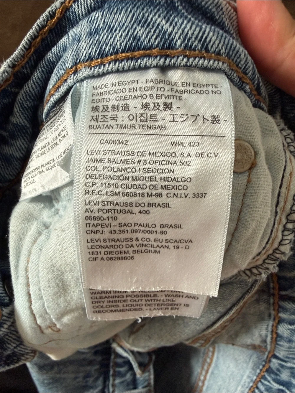 W29 L30 Levi's Light Blue Slim Straight Men's Jeans